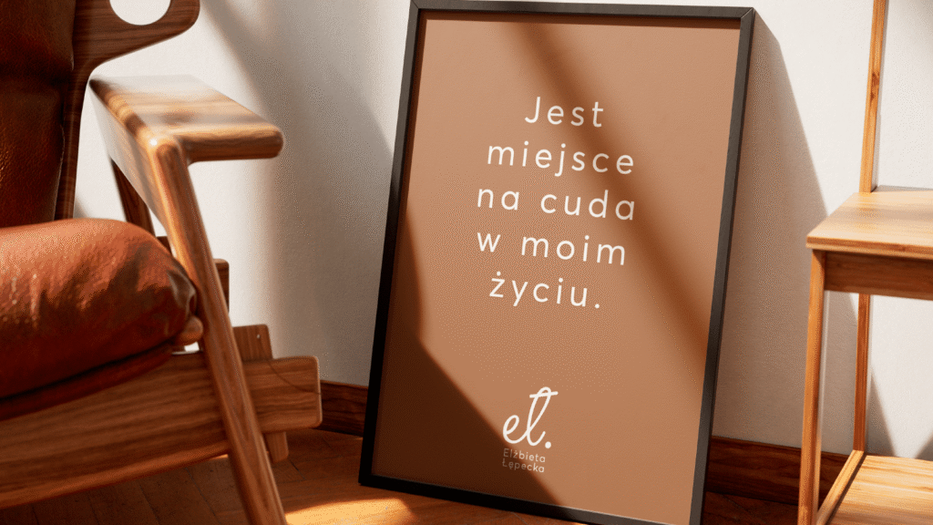 Plakat z hasłem motywacyjnym - branding marki osobistej.