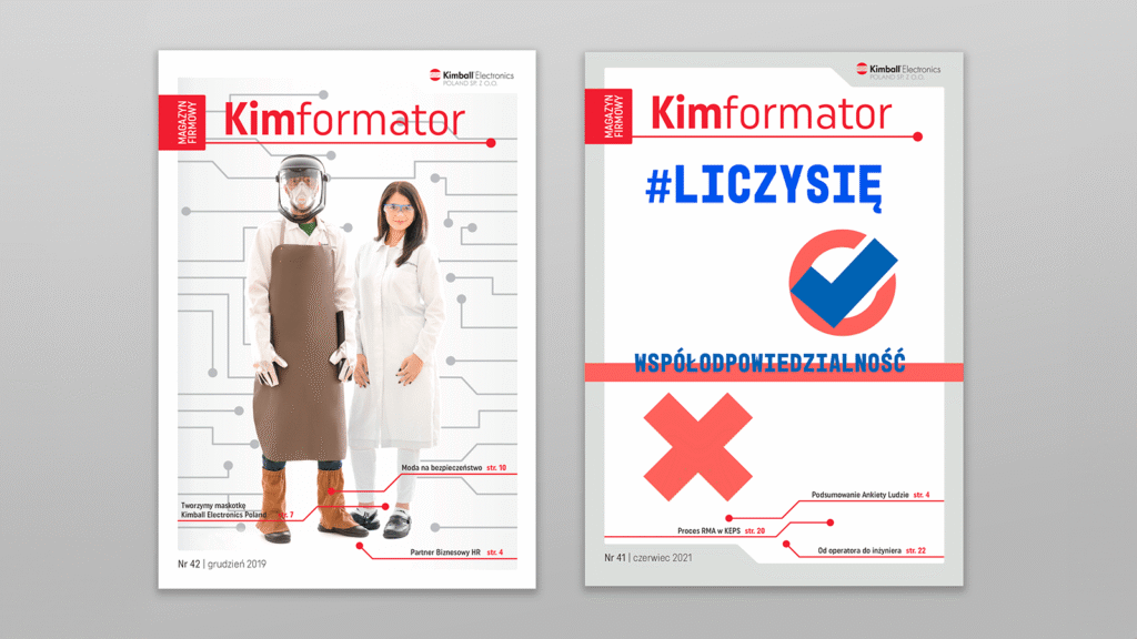 Dwie różne wersje okładki magazynu Kimformator.
